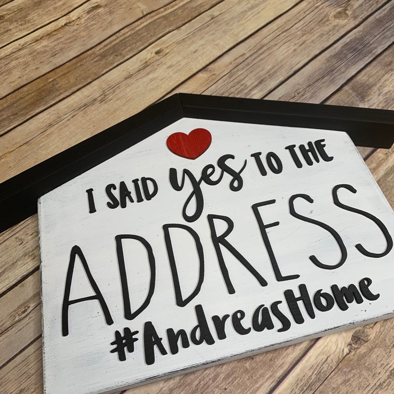I said yes to the address 3D Wood Sign First Home Realtor Etsy