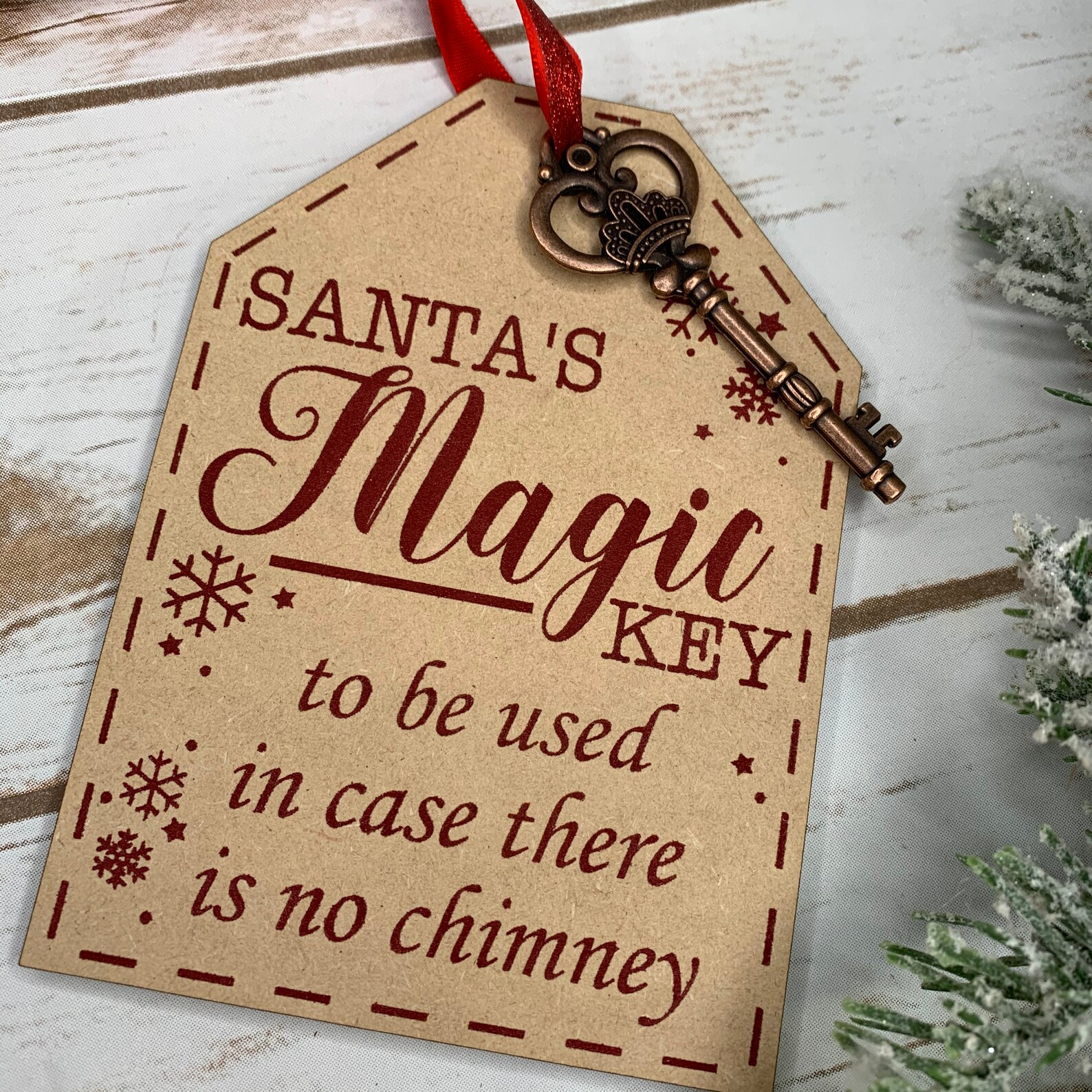 Santas Magic Key With Tag Santas Magic Key Door Hanger Etsy