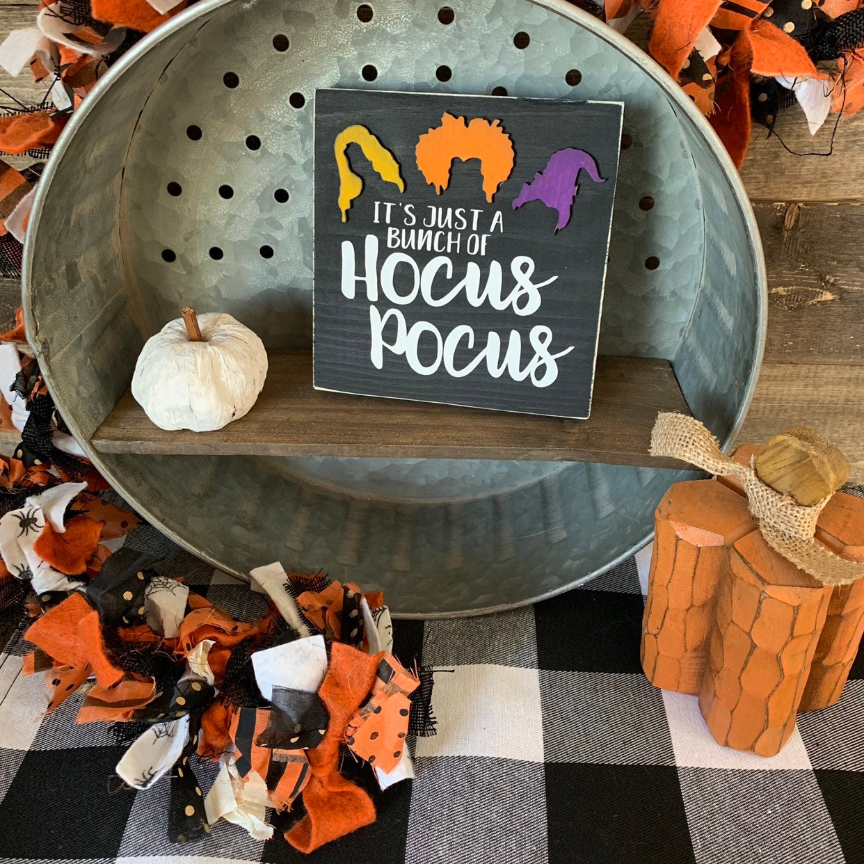It's Just a Bunch of Hocus Pocus Sisters 3D Wood Signs | Hallowee…