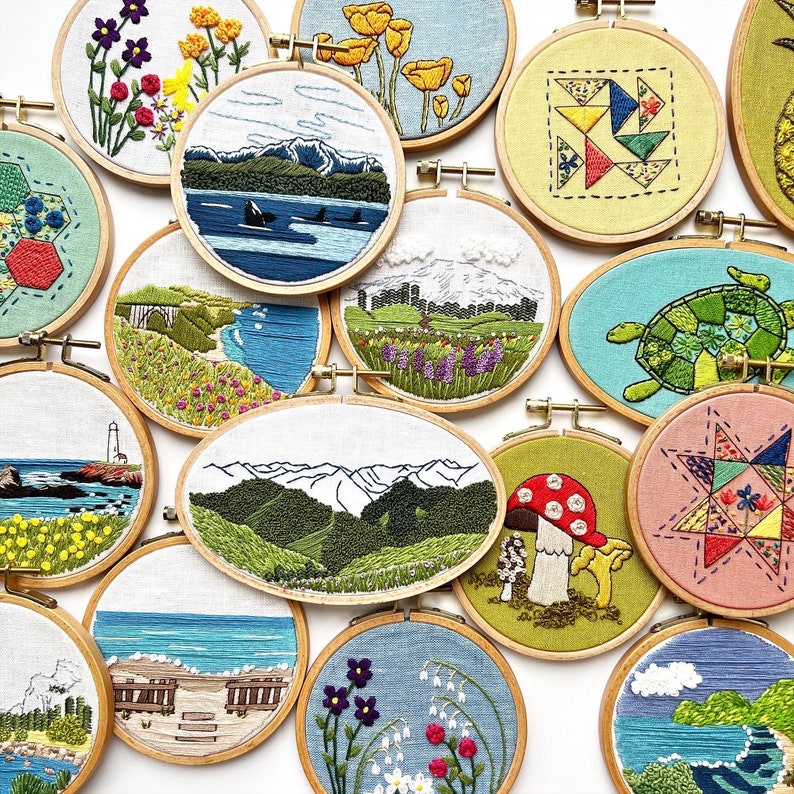 Rosanna Diggs Embroidery Designs.  Complete Kits and PDFs available.