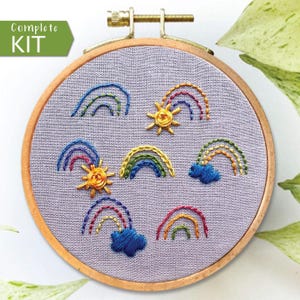 Sunshine and Rainbows Anfänger Stickpackung
