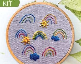 Sunshine and Rainbows Anfänger Stickpackung