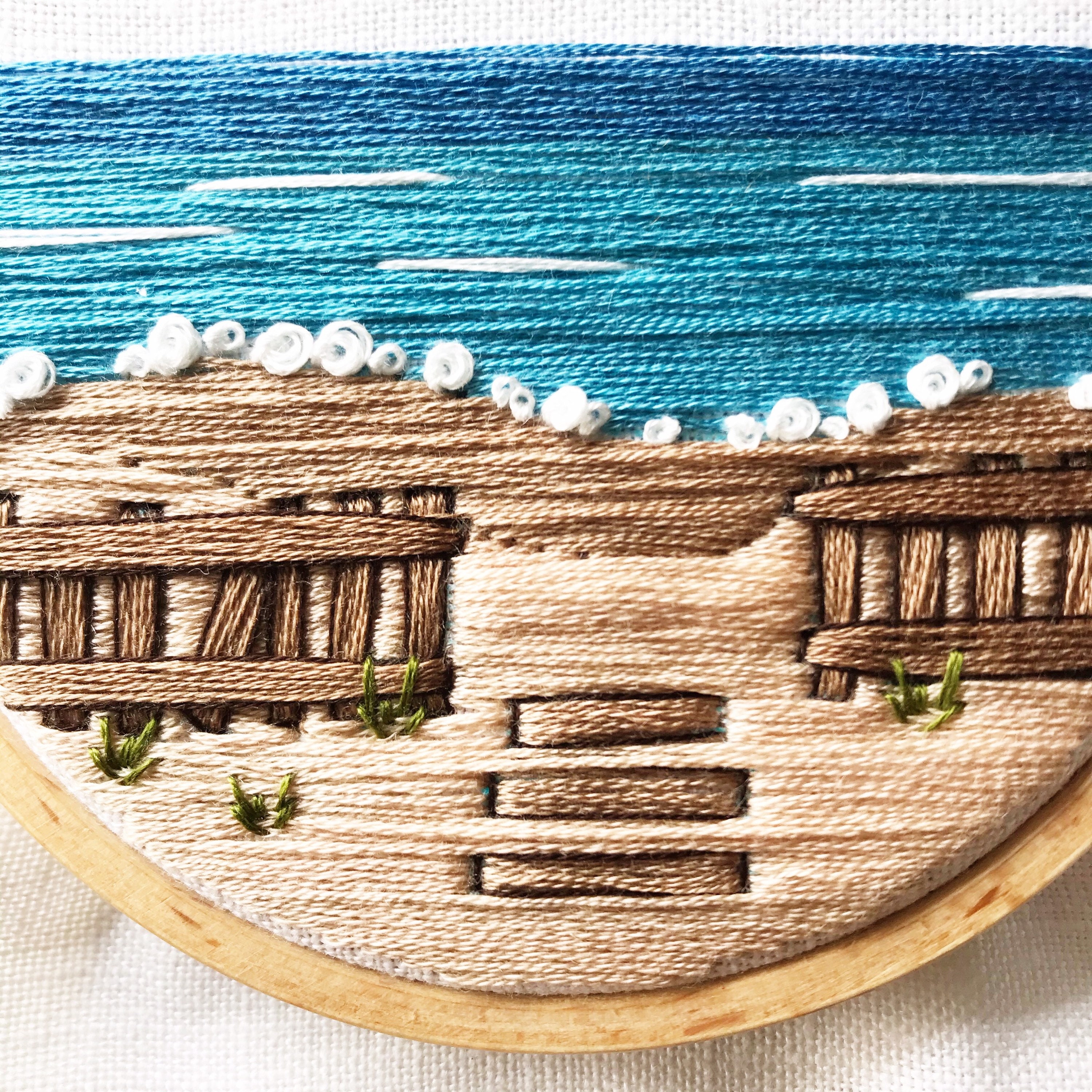 A Day at the Beach Hand Embroidery Pattern PDF - Etsy