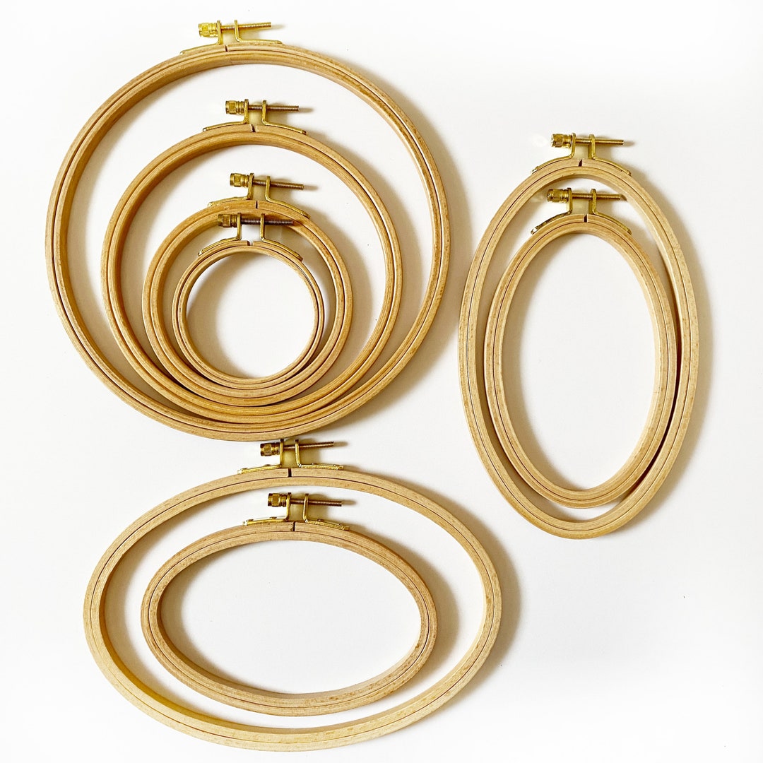 Cercles à Broder En Bois De Hêtre - Pack De 3, Diamètre 3 Pouces (7.6 Cm), Pour Broderie, Point De Croix