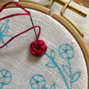 DIY Family Flower Garden, Beginner Embroidery Pattern PDF, DIY Hoop Art image 7