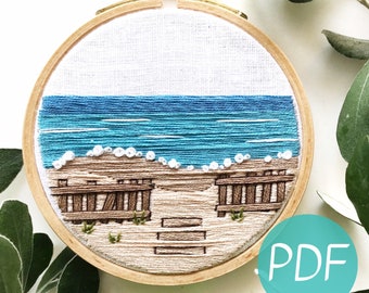 A Day at the Beach Hand Embroidery Pattern PDF