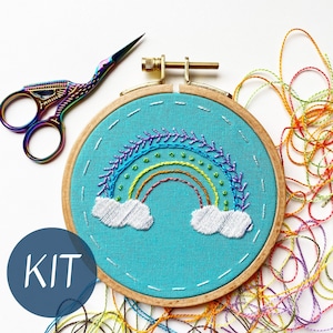 Rainbow Embroidery Kit for Beginners, Complete Hand Embroidery Kit