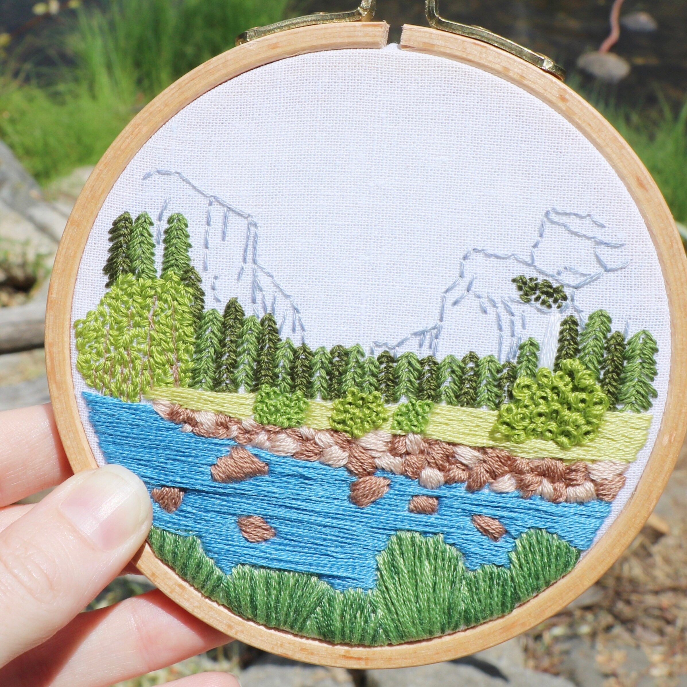 Yosemite Valley Hand Embroidery Pattern PDF Etsy