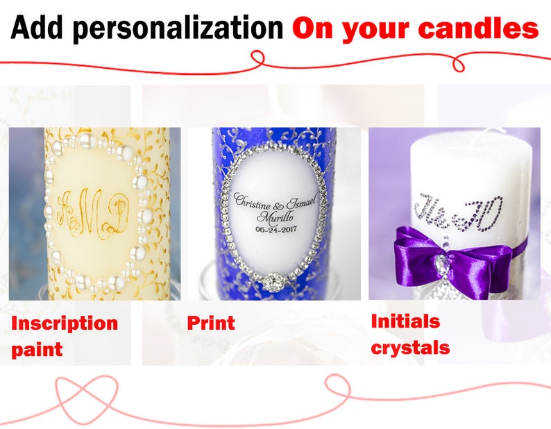 Royal Blue Unity Candle Pillar Candles Personalization Etsy