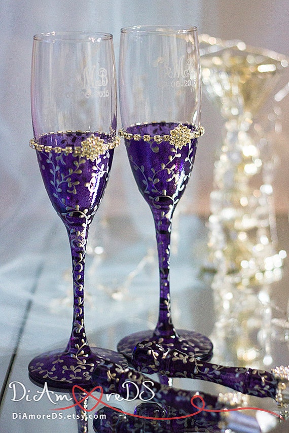 plum and silver wedding