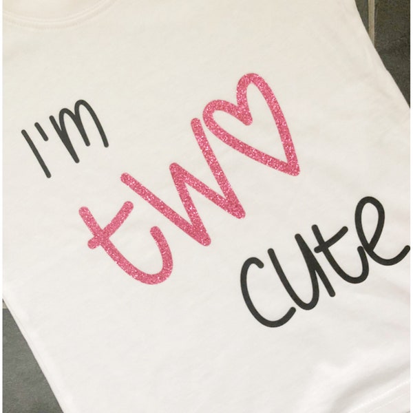 Two Cute - 2nd Birthday T-Shirt UK