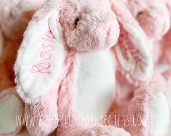 Personalised Bunny Soft Toy - Embroidered EasterGift