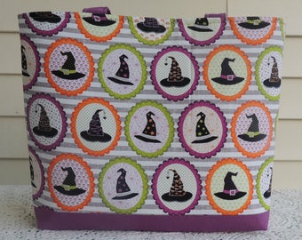 Witch Tote Witches hats bag purse Halloween Book bag Diaper bag
