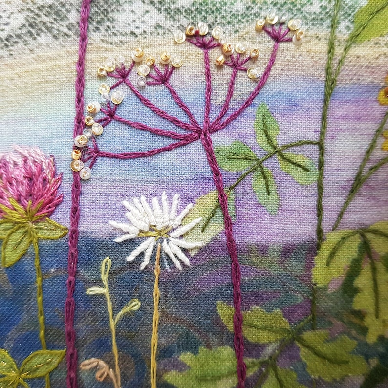 Floral Embroidery Kit Modern Hand Embroidery 'clover Etsy UK