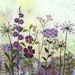 Floral Embroidery Kit - 'Purple Garden' - Modern Hand Embroidery DIY Craft Kit 