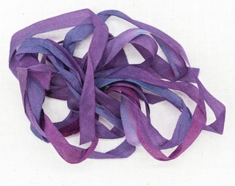7 mm sidenband - handfärgat av Stef Francis