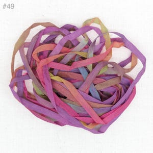 4 mm Seidenband - Stef Francis Handgefärbtes Seidenband - Stickband