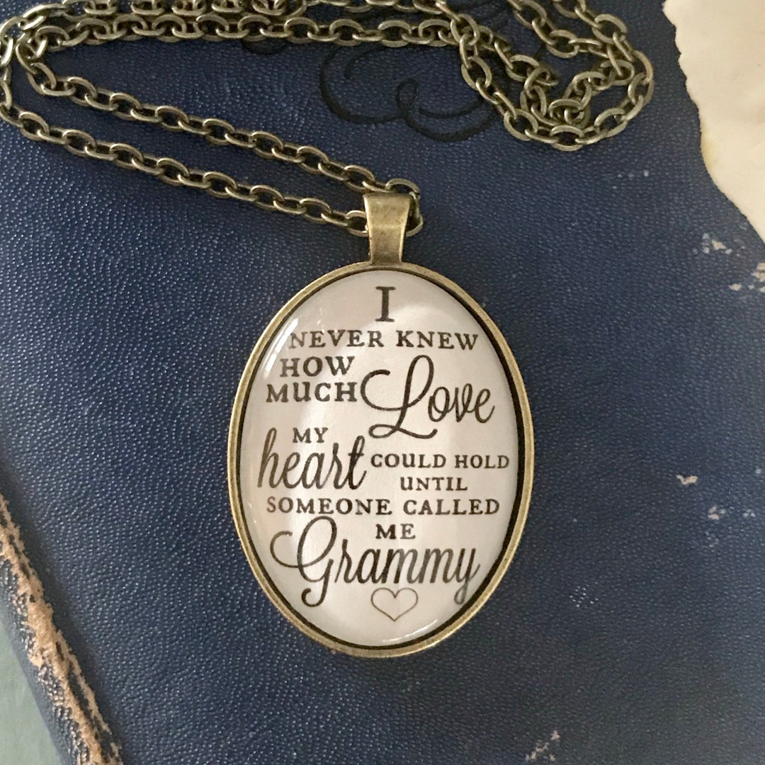 Grammy Necklace Grandma Necklace Mothers Day Gift Idea Grandparents Day