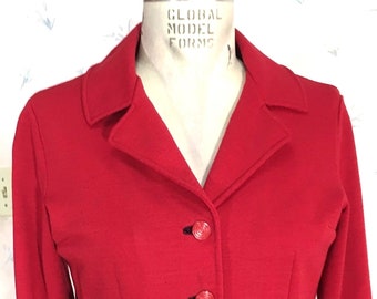 50's 60's Women's Jacket Red Sz M