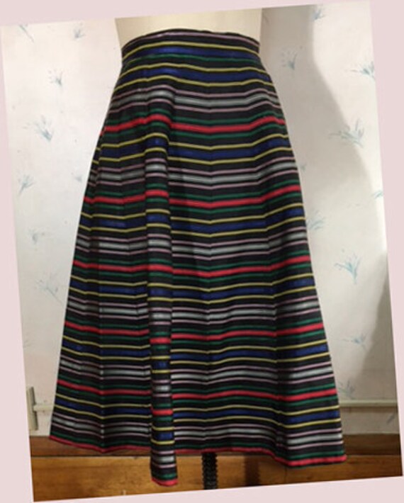 Flared Rayon Taffeta 40's Skirt