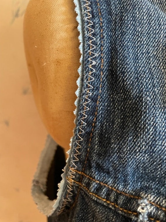 Patchwork Vintage Jean Jacket Upcycled - Small - image 7