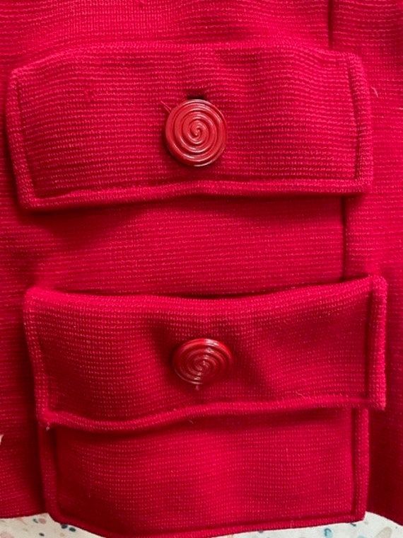 50's 60's Women's Jacket Red Sz M - image 7