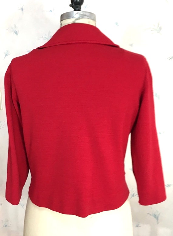 50's 60's Women's Jacket Red Sz M - image 4