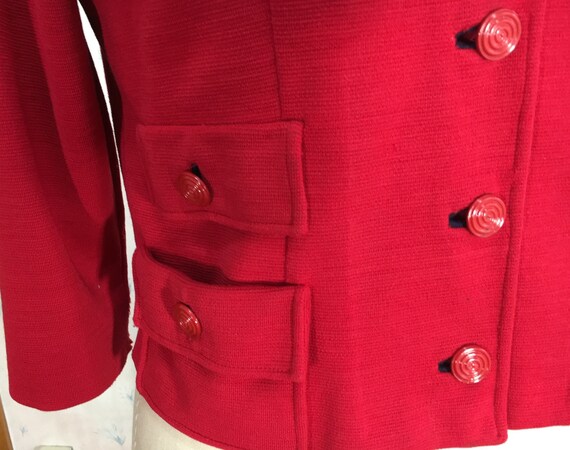 50's 60's Women's Jacket Red Sz M - image 2