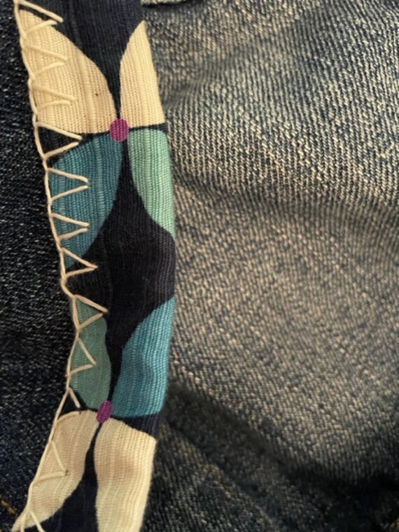 Patchwork Vintage Jean Jacket Upcycled - Small - image 5