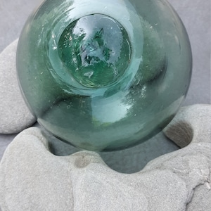 4.5&quot; Japanese Glass Fishing Float, Collectable, Antique, Nautical Decor, Beach Decor, Beach Cottage Decor, Sea Glass, Home and Garden