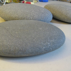 3 Stones 6.5"-7.5"  Extra, Extra Large Oval Stones, Large, Smooth, Flat, Painting Stones, Beach Rocks, Wishing Stones, Wedding Decor