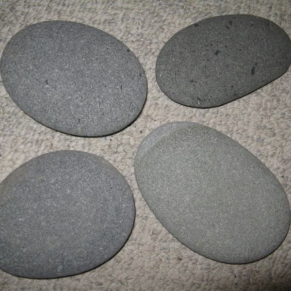 5 Stones 5.5"-6"  Extra Large Oval Stones, Smooth, Flat, Painting Stones, Beach Rocks, Wishing Stones, Wedding Decor