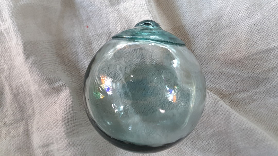 Japanese Glass Fishing Float, Outie Seal, Collectable