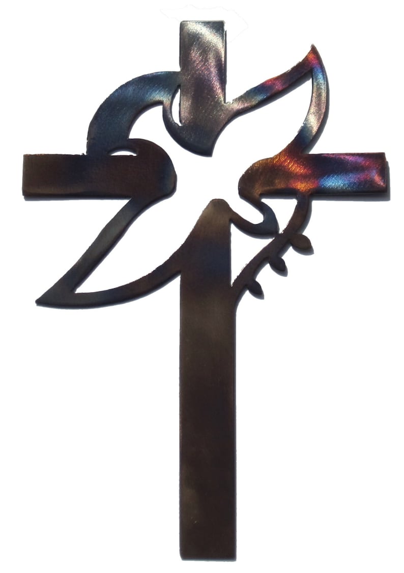 Metal Art Christian Cross Wall Decor Christian Theme Dove | Etsy
