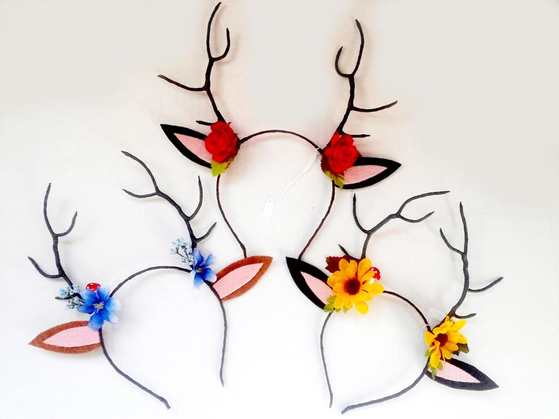 Diadema De Reno Con Cuernos 3D | Accesorio Navideño Ligero De 26g | Orejas Realistas | Para Halloween, Navidad Y Carnaval