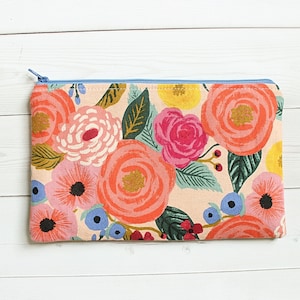 Rifle Paper Co Zipper Pouch, Rifle Paper Pencil Pouch, Bridesmaid Gift, Graduation Gift, Floral Zipper Pouch