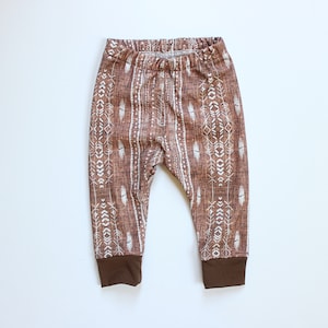 Last one size newborn//Organic Baby Pants in Atlantic Fleet, Organic Baby Leggings, Baby Brown Pants, Toddler Boy Leggings, Baby Boy Pants