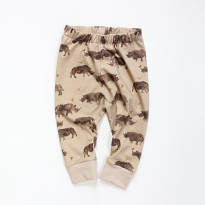 Rhino Baby Leggings, Unisex Baby Leggings, Leggings, Baby Shower Gift, Toddler Boy Leggings, Baby Rhino Pants