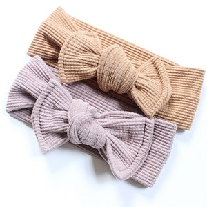 Baby Headband in Soft Organic Waffle Knit, Baby Girl Headband, Pink Baby Headband, Chunky Headband, Chunky Baby Headwrap, Shower Gift