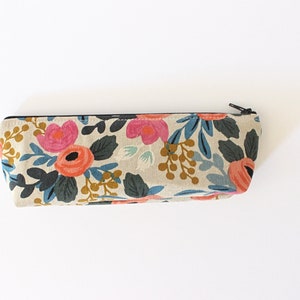 Rifle Paper Co Zipper Pouch, Rifle Paper Pencil Pouch, Bridesmaid Gift, Graduation Gift, Floral Zipper Pouch