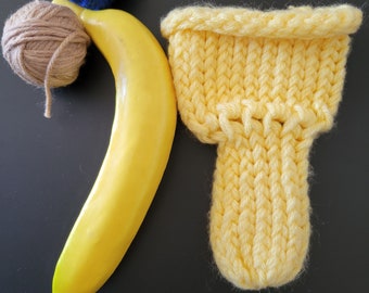 Hand knitted penis sweater, cock sock, underwear, yellow, LOAF