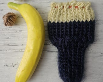 Hand knitted penis sweater, underwear, yellow, blue, LOAF