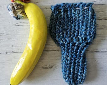 Hand knitted penis sweater, underwear, solid, blue, LOAF