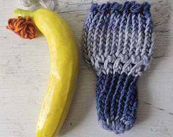 Hand knitted penis sweater, underwear, striped, blue, LOAF