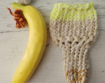 Hand knitted penis sweater, underwear, striped, white, neon, yellow, LOAF