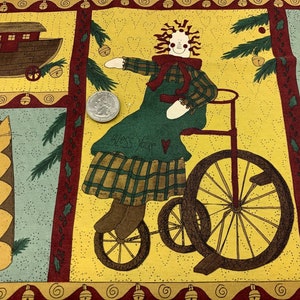 MODA Fabrics by Deb Strain 1997, Vintage 100% Cotton Quilt Panel, 23&quot; x 43&quot; Piece