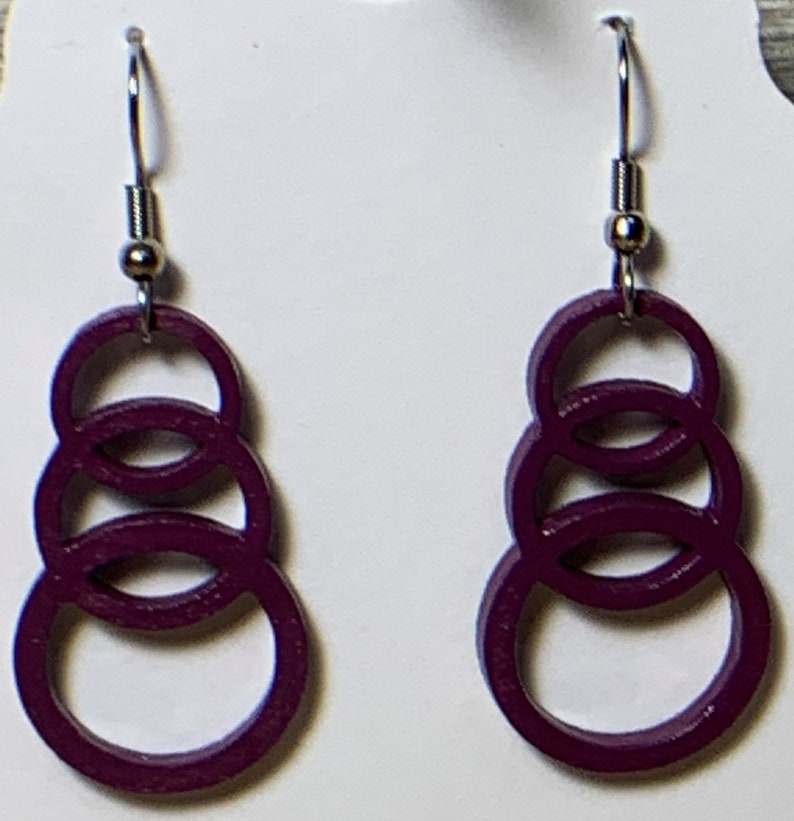 Wood Laser Cut Earrings