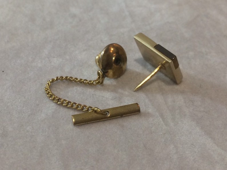 Real Tiger Eye Tie Tack Gold Tone And Stone Tie Tack Tigers Eye Stone Tie Clip Gold Tie Pin For Man Mens Jewelry