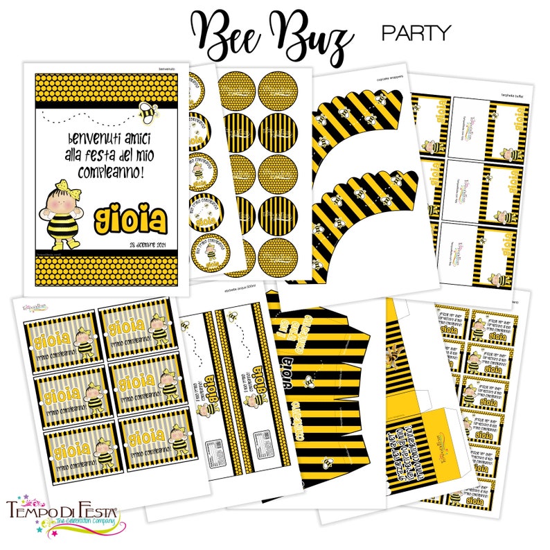Bumble bee Party Printable | Etsy