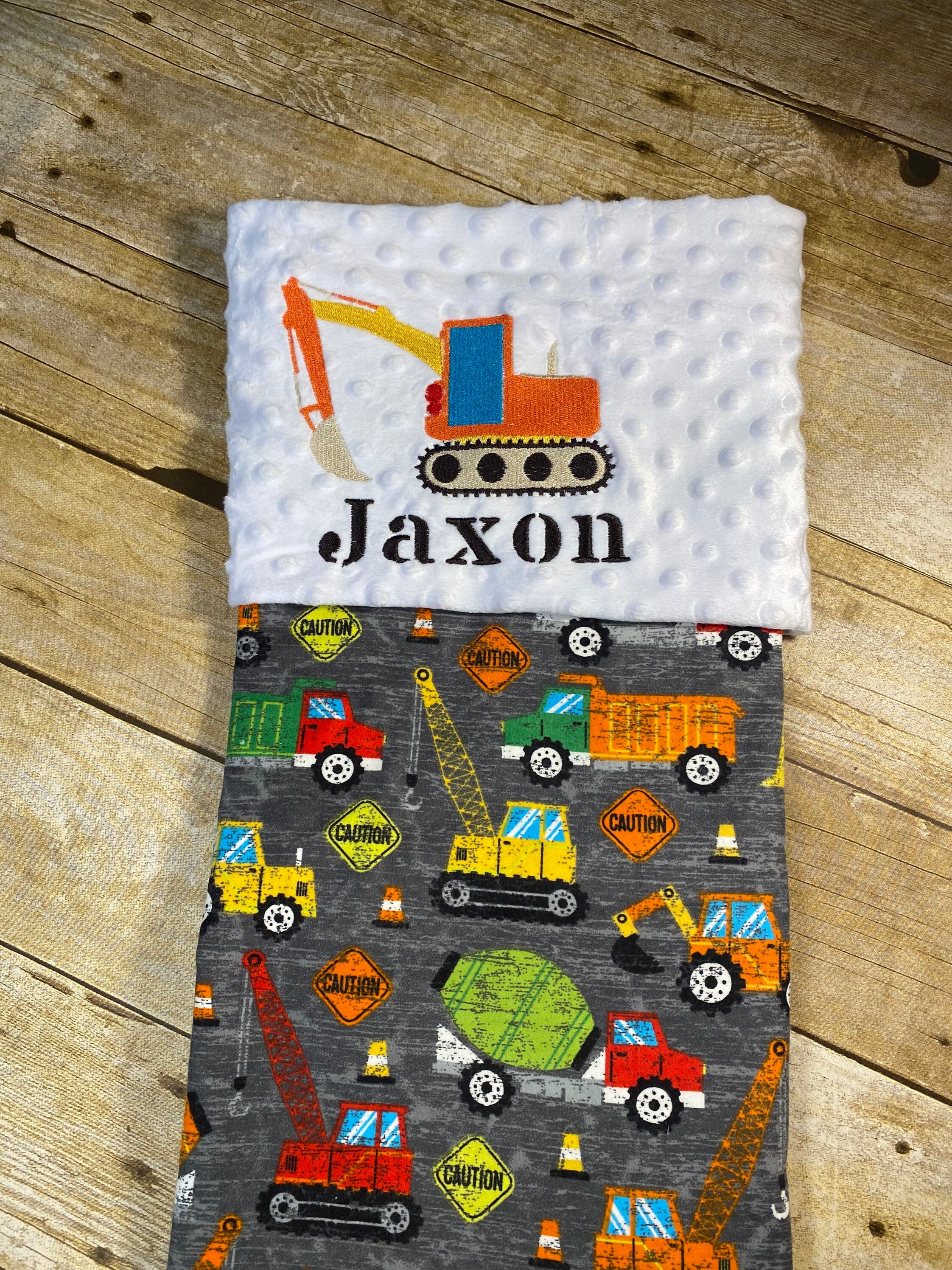 Boys Construction Blanket/MinkyFlannel Blanket / Baby Etsy